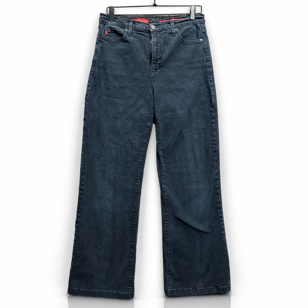 NYDJ Wide Leg Jeans Womens 10 Blue High Rise Stretch Denim 400B Classic